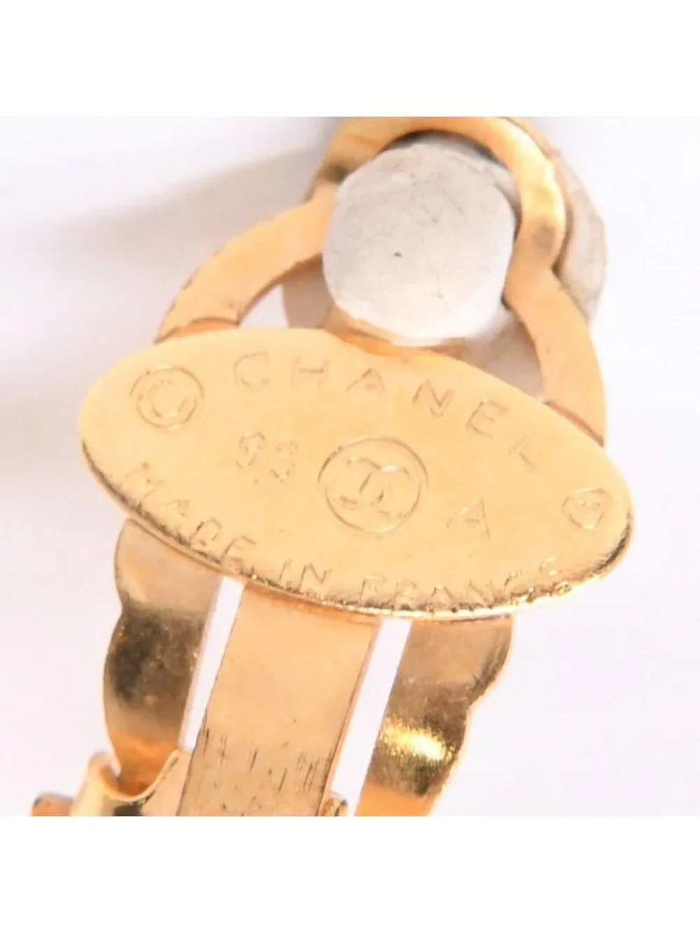 Chanel Earrings CC Logo 93 Gold